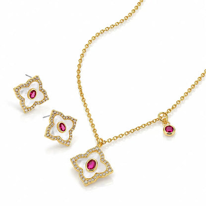 Flower Power Jewelry Set - 14K Gold Plated 5
