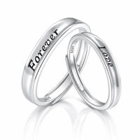 Forever Love Couple Ring Set - 925 Sterling Silver 0