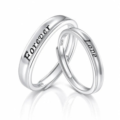 Forever Love Couple Ring Set - 925 Sterling Silver 0