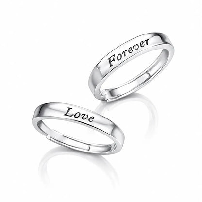 Forever Love Couple Ring Set - 925 Sterling Silver 5