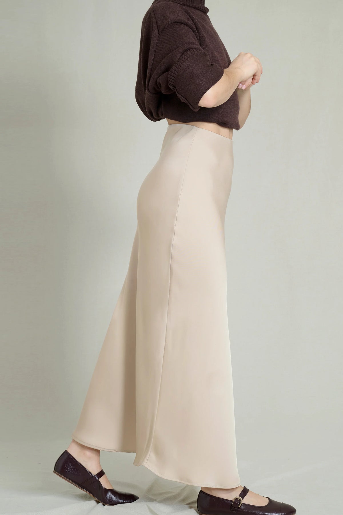 GABY BEIGE LONG SKIRT 3