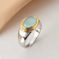 Gabi - Vintage Green Moonstone Ring 0