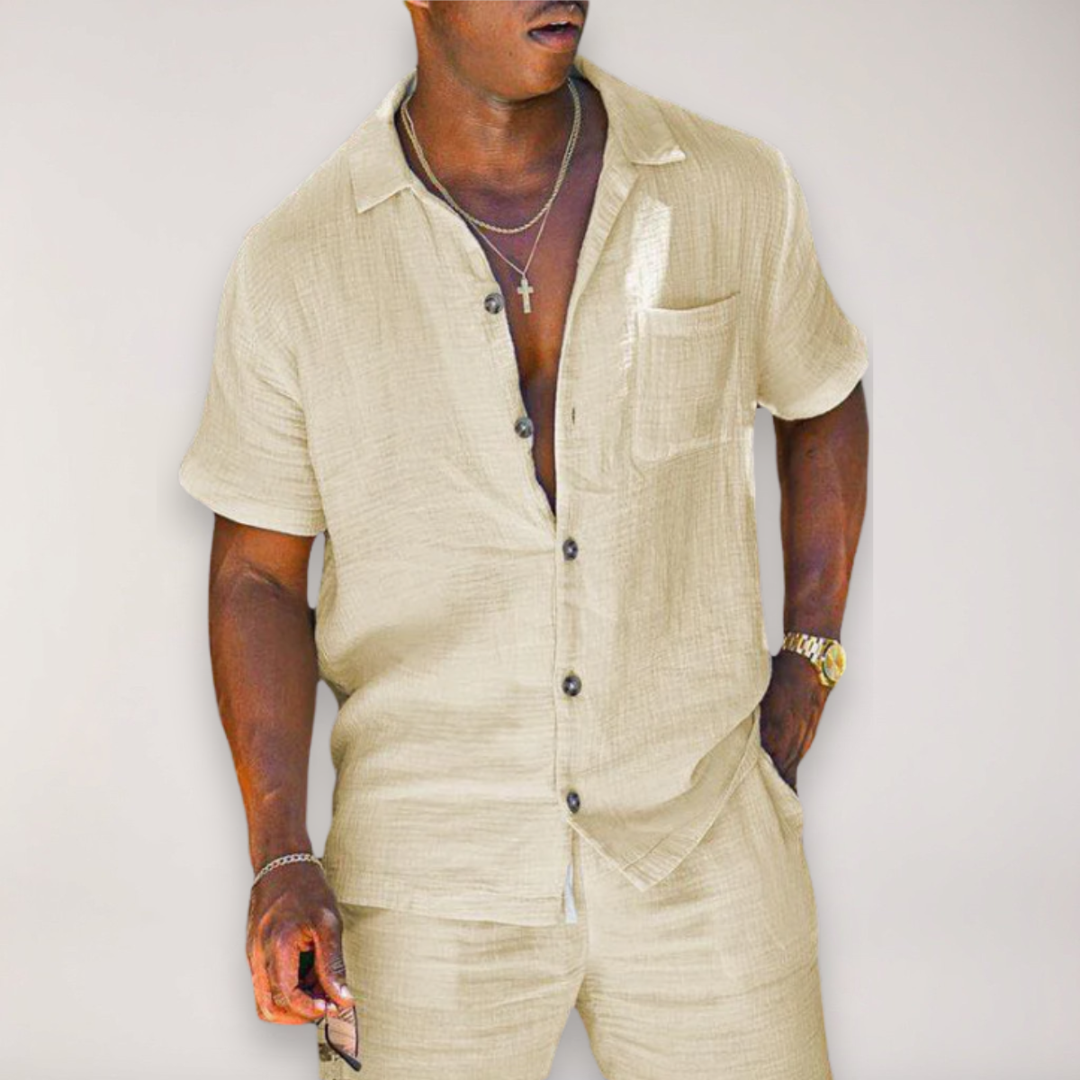 Gene | Men’s Two Piece Summer Relaxed Set 1