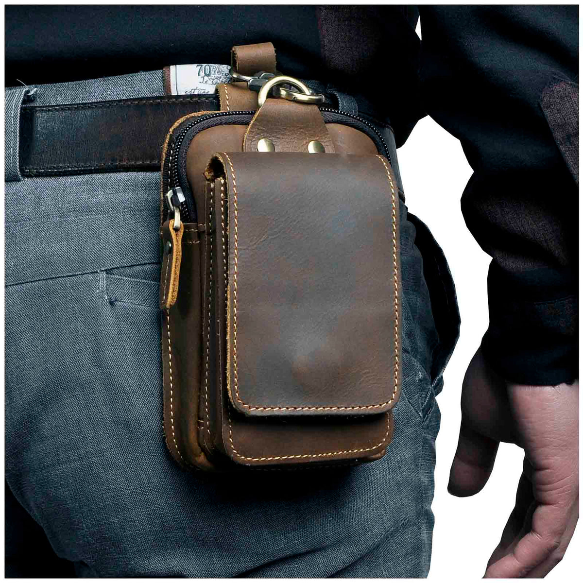 Genuine Leather Men’s Waist Pack 0