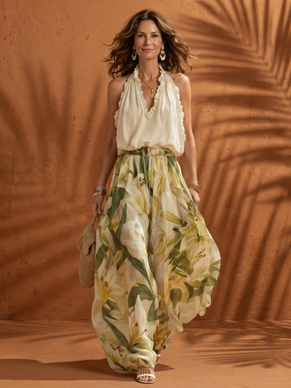 Gina | Halter Neck Two Piece Set 0