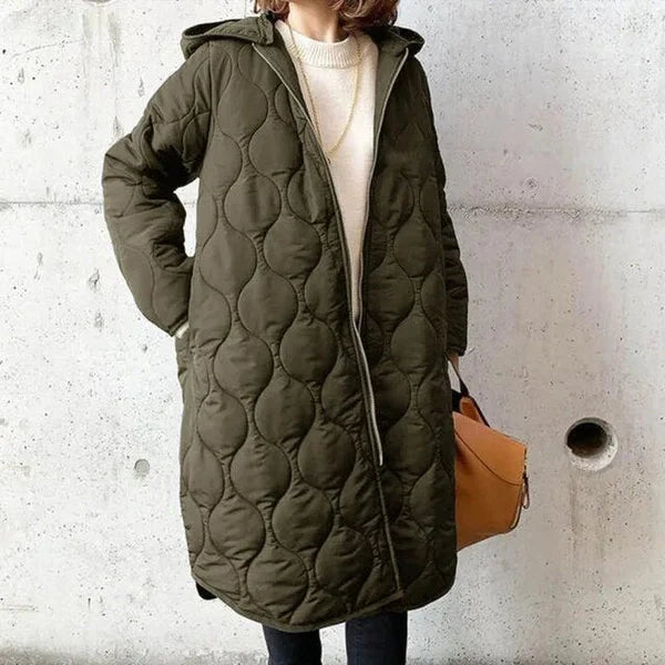 Glenora Women's Coat | Quilted Black Puffer Jacket with Adjustable Hood 3