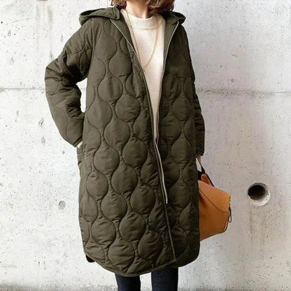 Glenora Women's Coat | Quilted Black Puffer Jacket with Adjustable Hood 3