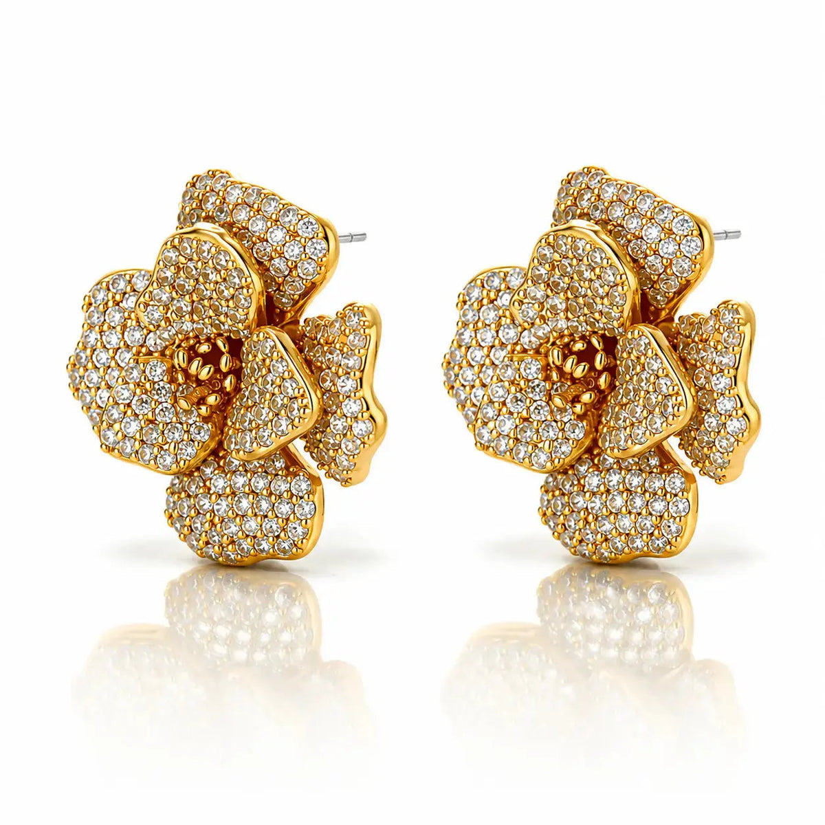 Golden Bloom Crystal Set - 14K Gold Plated 3