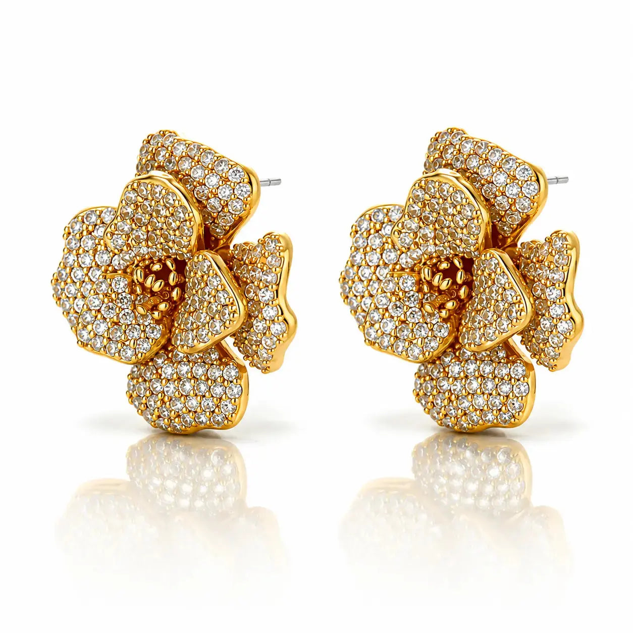 Golden Bloom Crystal Set - 14K Gold Plated 3