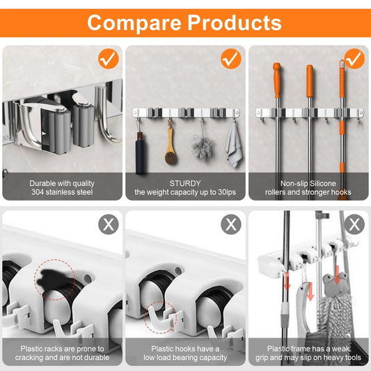 Goodinary® Broom Holder Rack 5