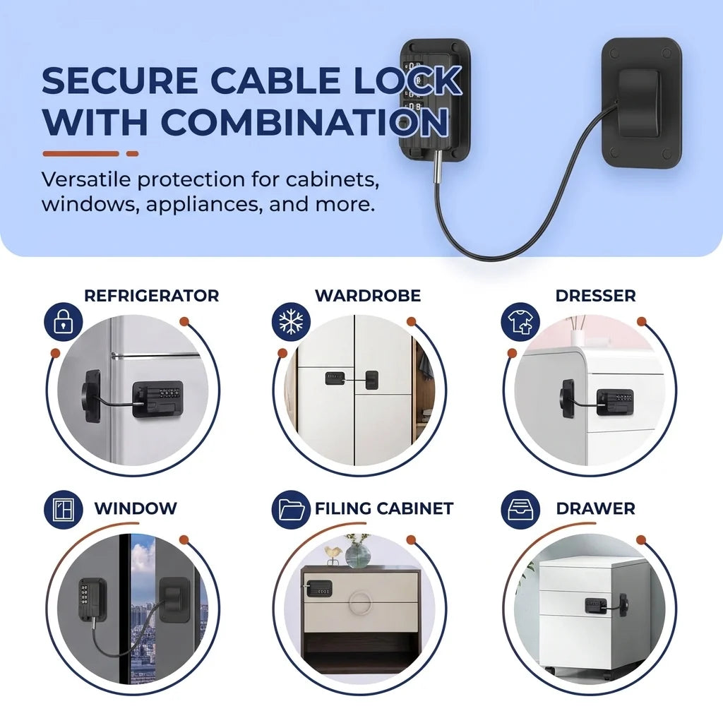 Goodinary® Combination Fridge Lock 3