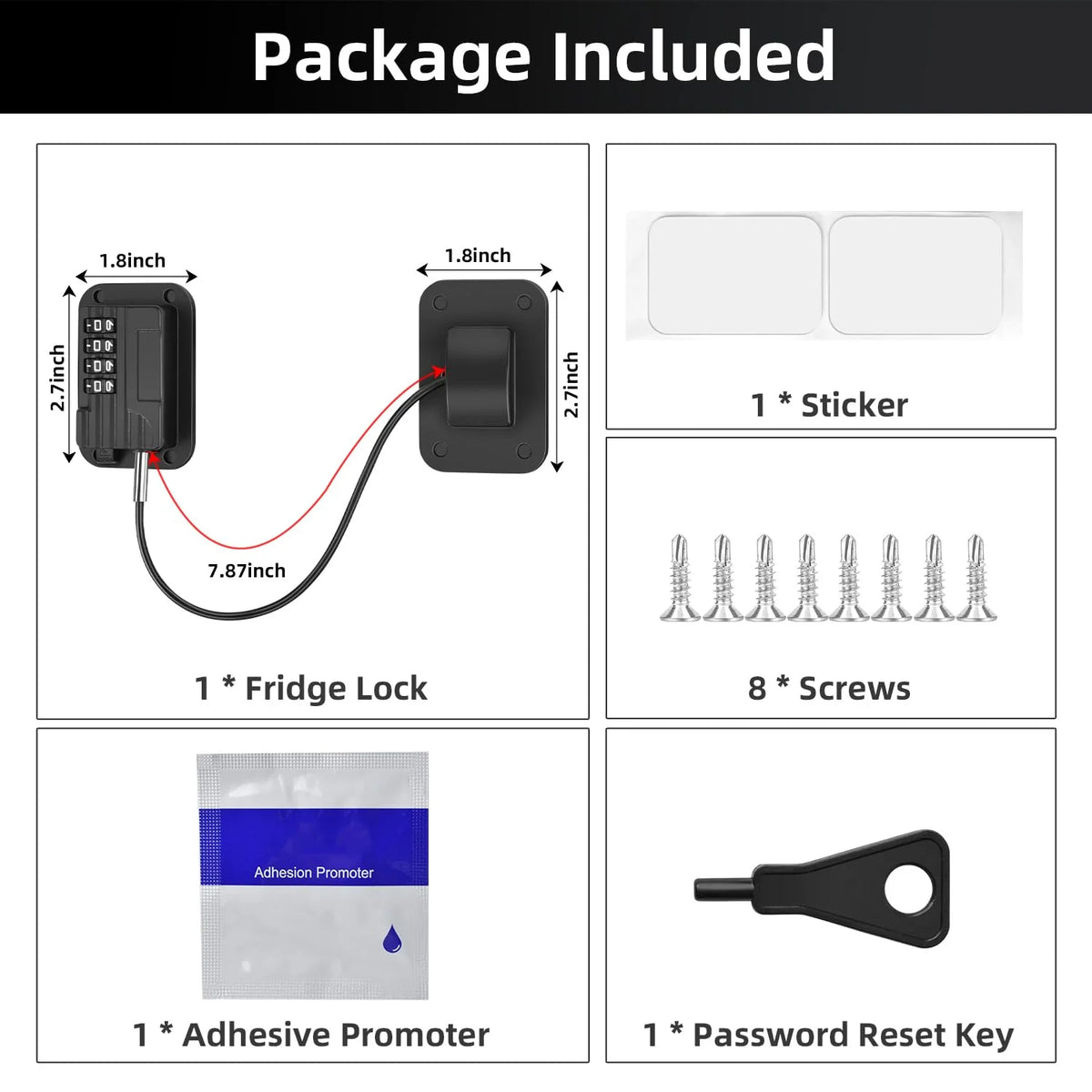Goodinary® Combination Fridge Lock 5