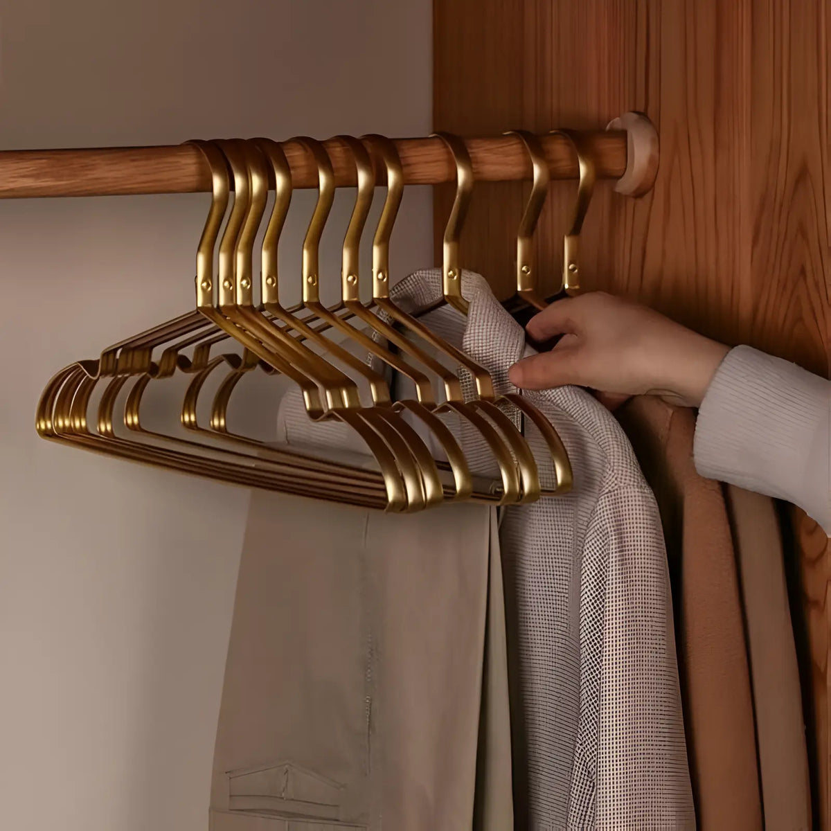 Goodinary® Gold Plated Metal Hangers Set (10pcs) 1