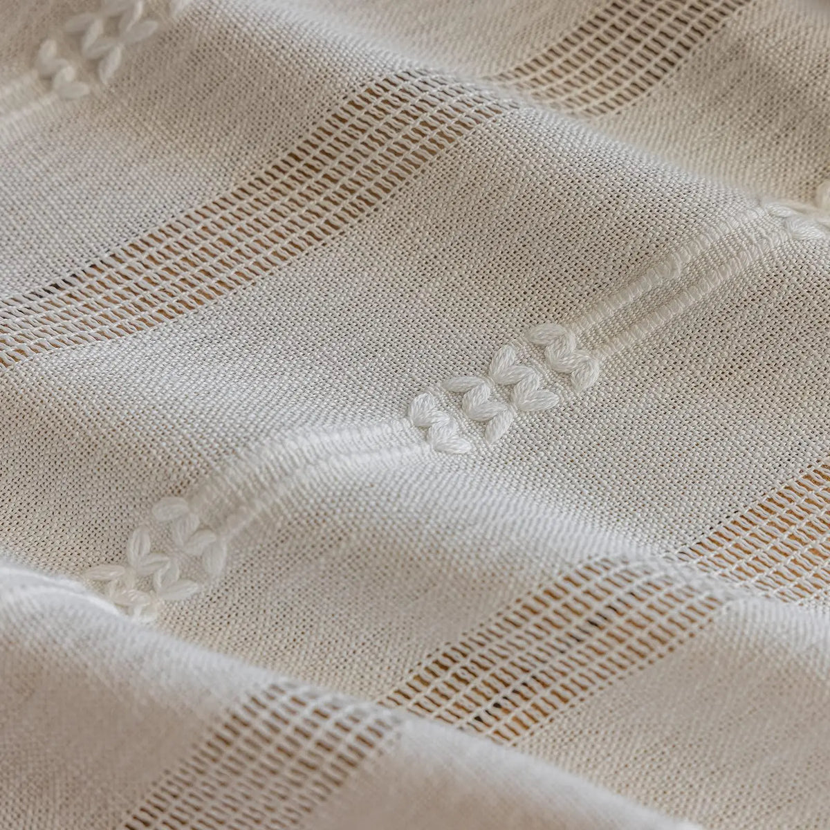 Goodinary® Jacquard Hollow-Out White Tulle Curtains 2