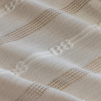 Goodinary® Jacquard Hollow-Out White Tulle Curtains 2