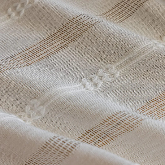 Goodinary® Jacquard Hollow-Out White Tulle Curtains 2