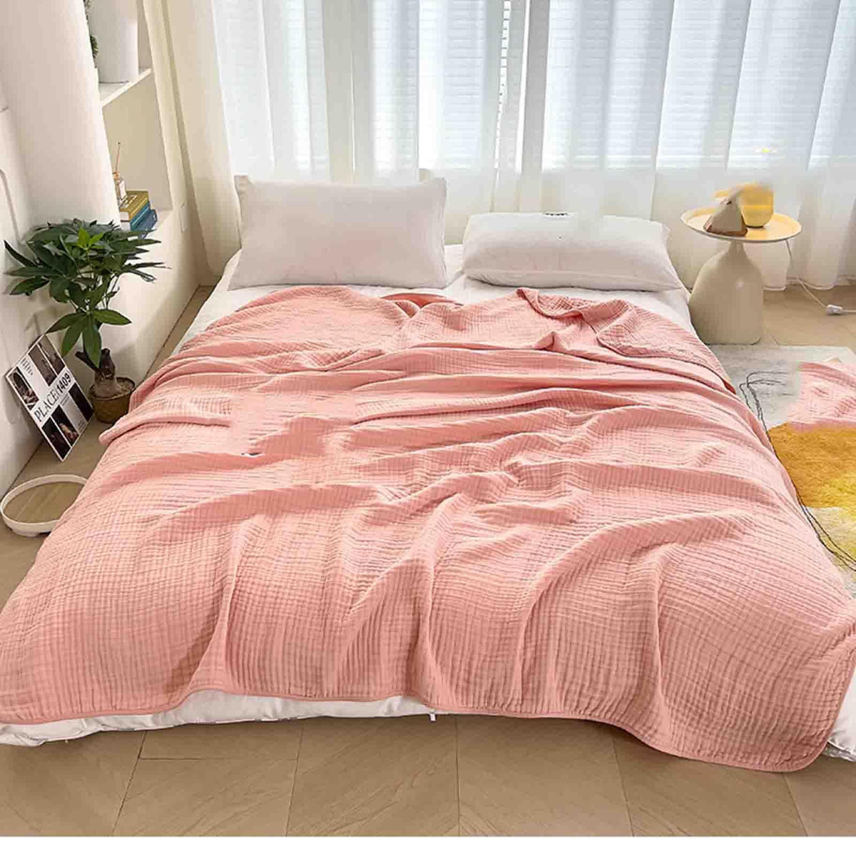 Goodinary® Lightweight Cotton Muslin Throw Blanket 0