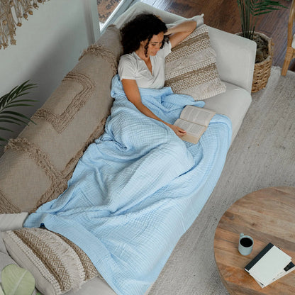 Goodinary® Lightweight Cotton Muslin Throw Blanket 1