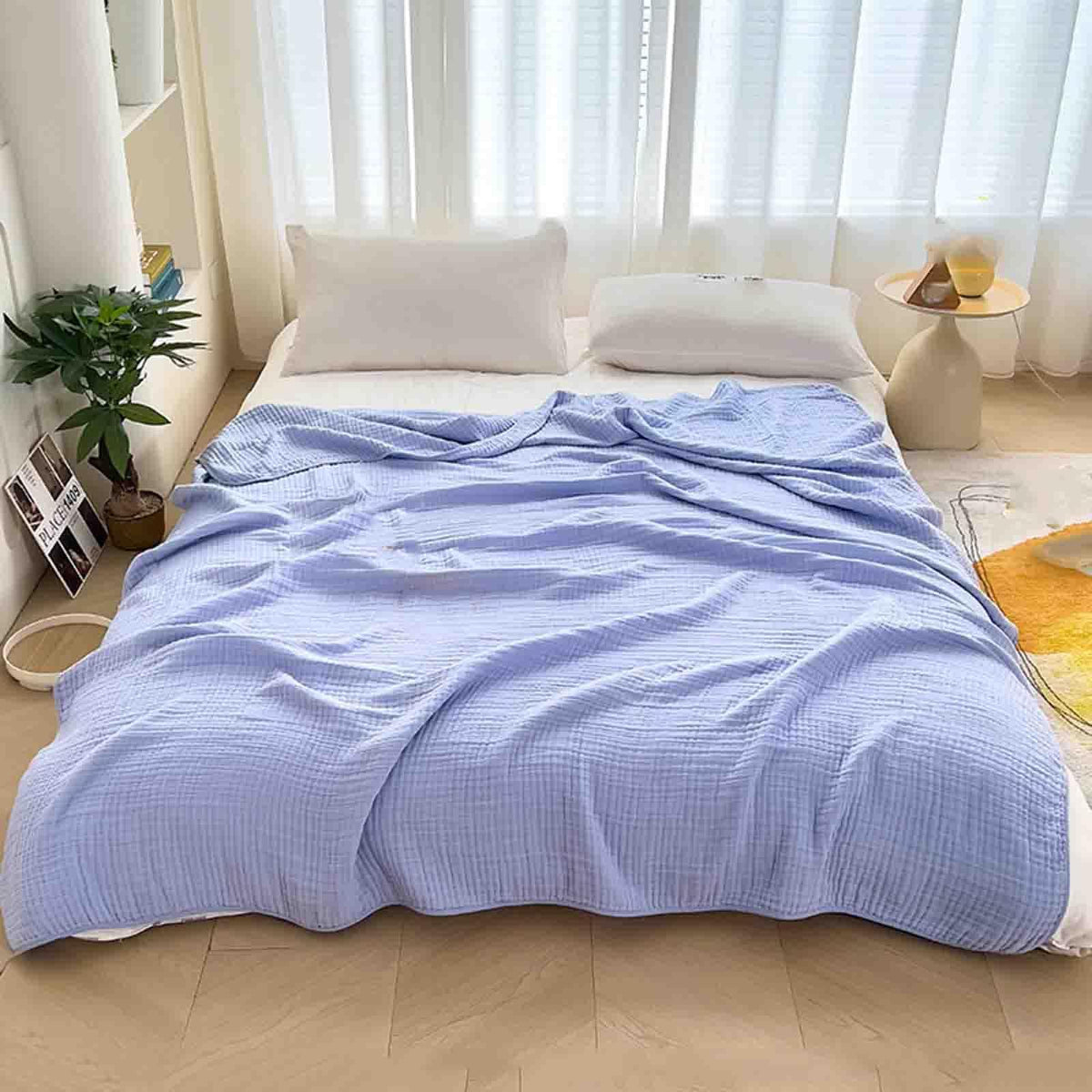 Goodinary® Lightweight Cotton Muslin Throw Blanket 10