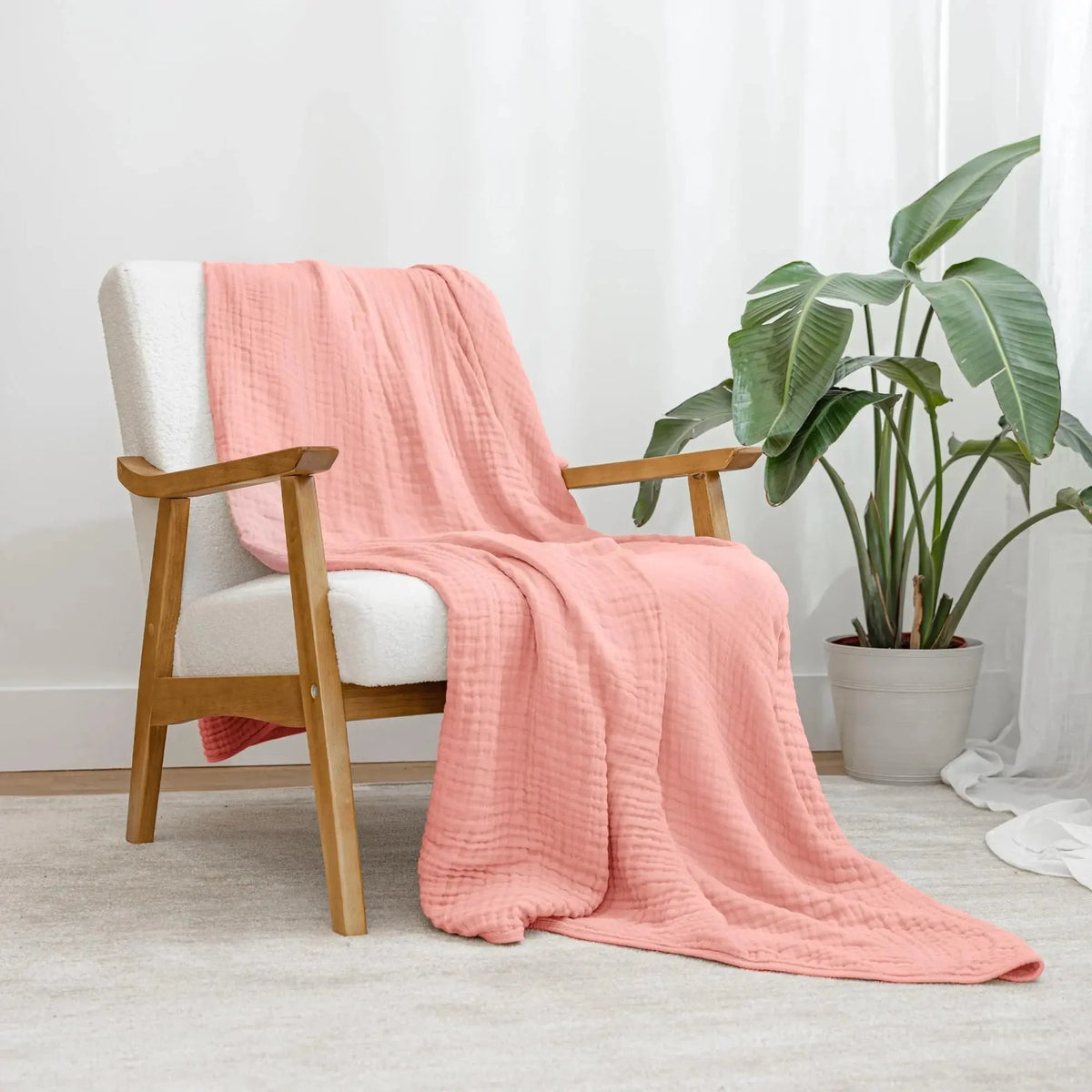Goodinary® Lightweight Cotton Muslin Throw Blanket 8