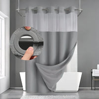 Goodinary® No Hook Shower Curtain 0