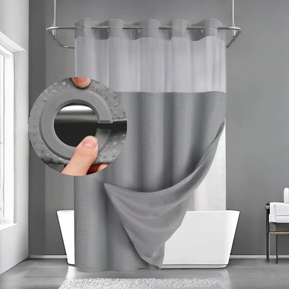 Goodinary® No Hook Shower Curtain 0