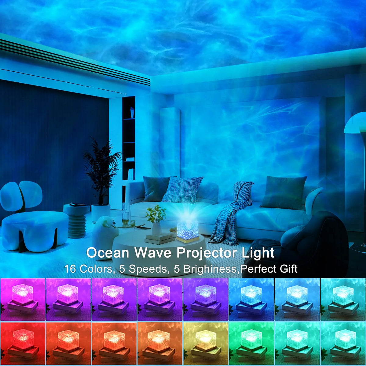 Goodinary® Ocean Wave LED Cube Lamp 1