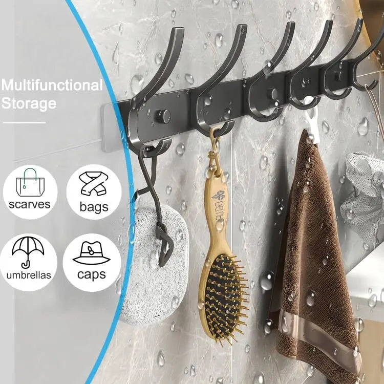 Goodinary® Over Door Hook Organizer Rack with 5 Hooks 1