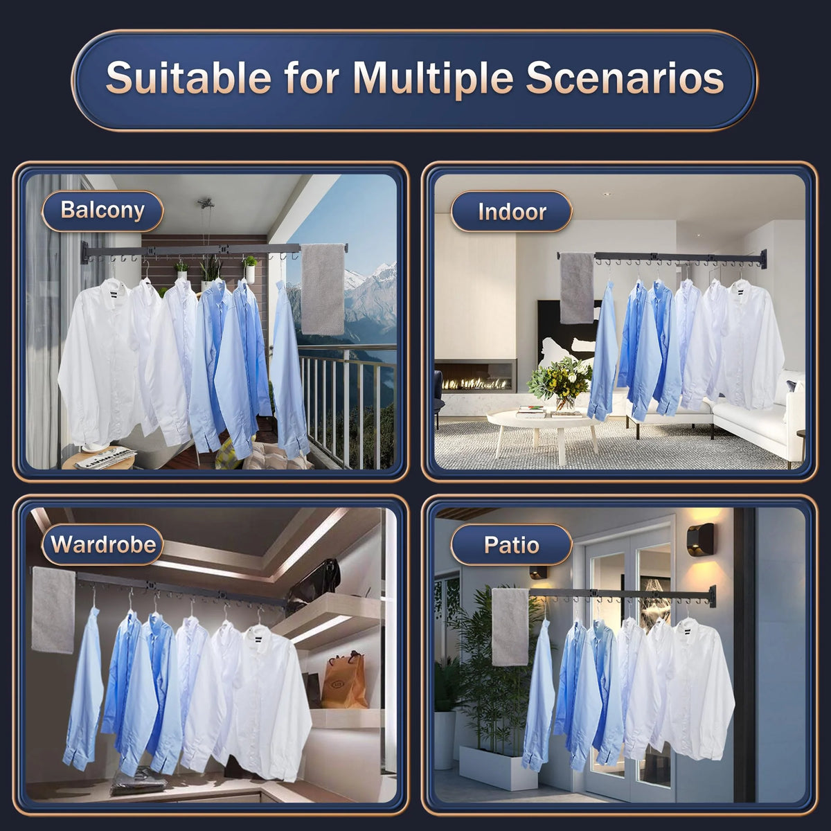Goodinary® Retractable Laundry Hanger 4