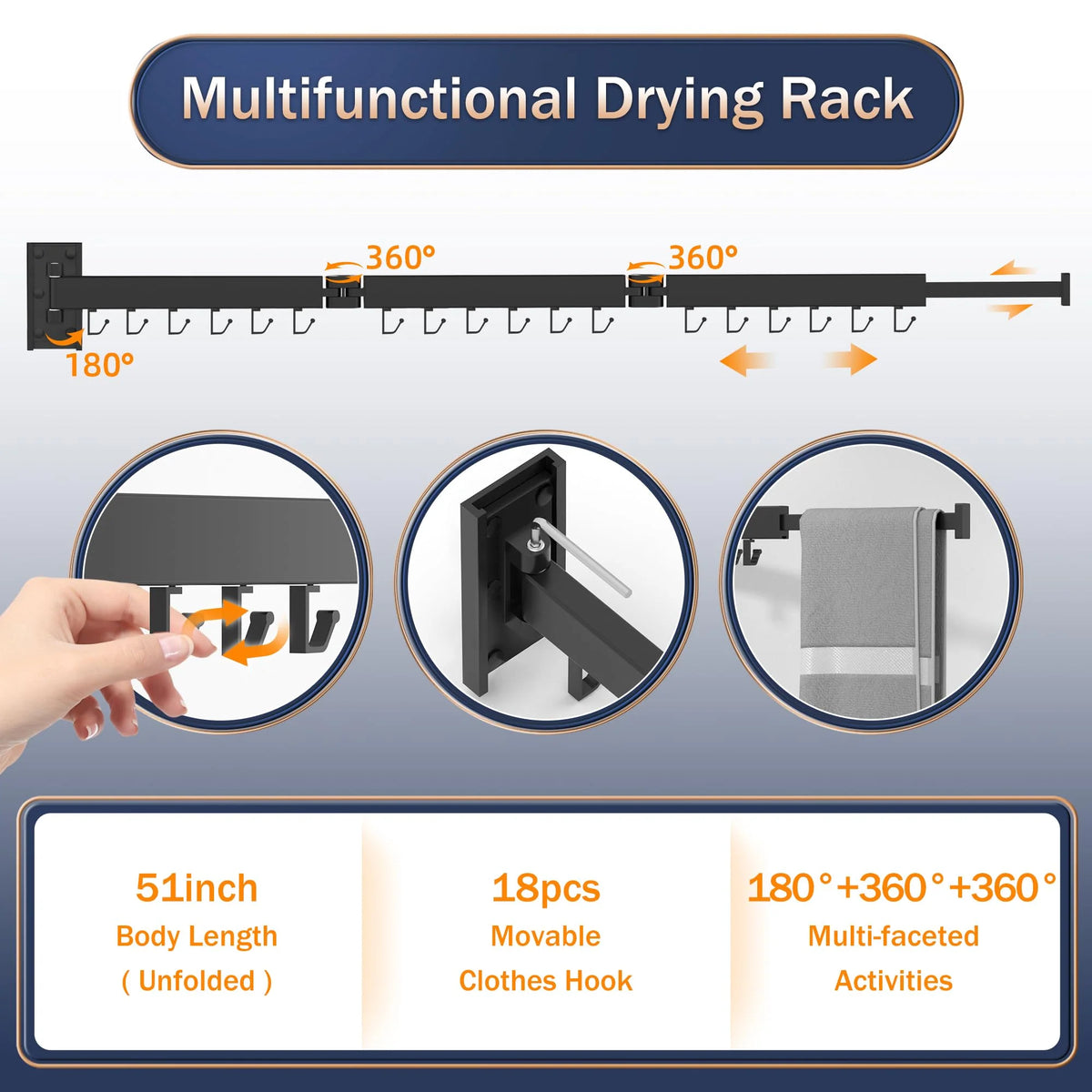 Goodinary® Retractable Laundry Hanger 7