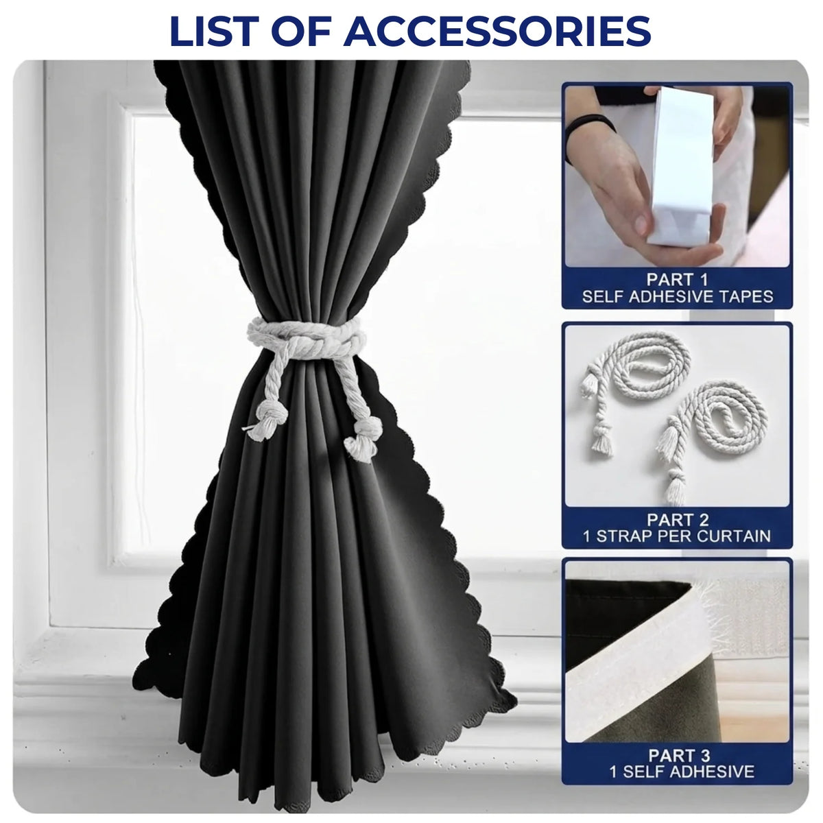 Goodinary® Self Adhesive Portable Blackout Curtains 5