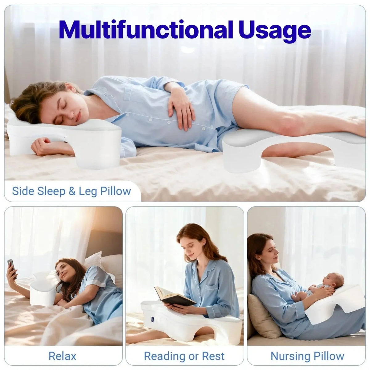 Goodinary® Side Sleeper Pillow with Arm Holes 2