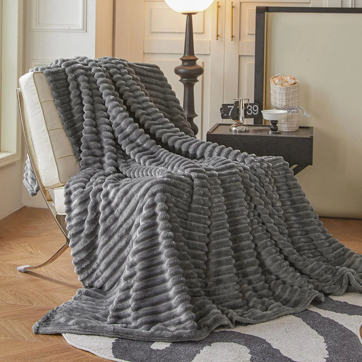 Goodinary® Soft Faux Rabbit Fur Blanket 0