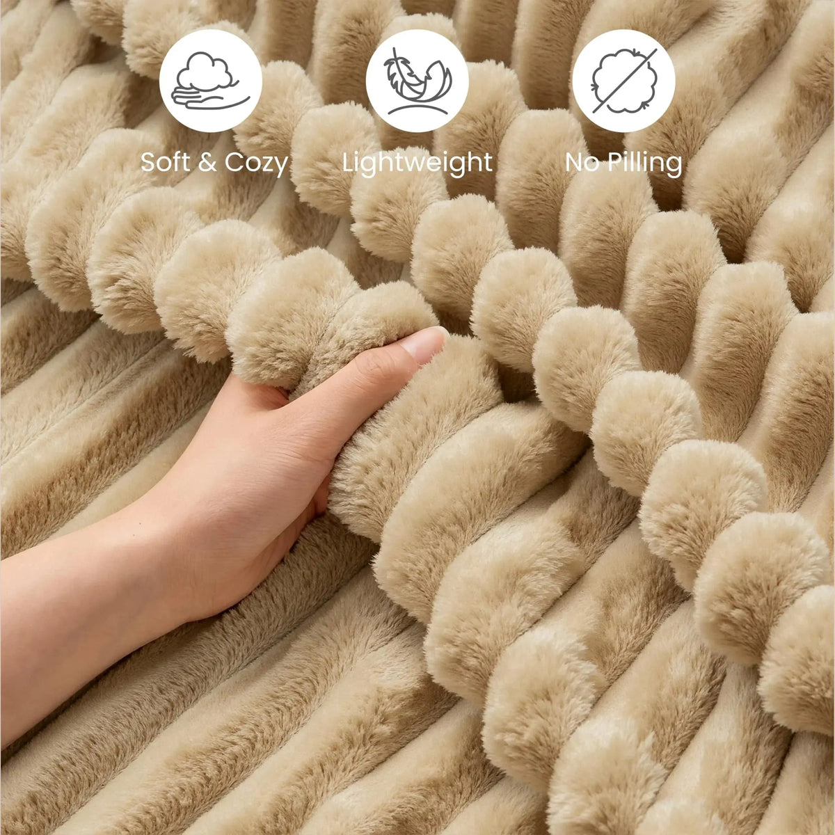 Goodinary® Soft Faux Rabbit Fur Blanket 4