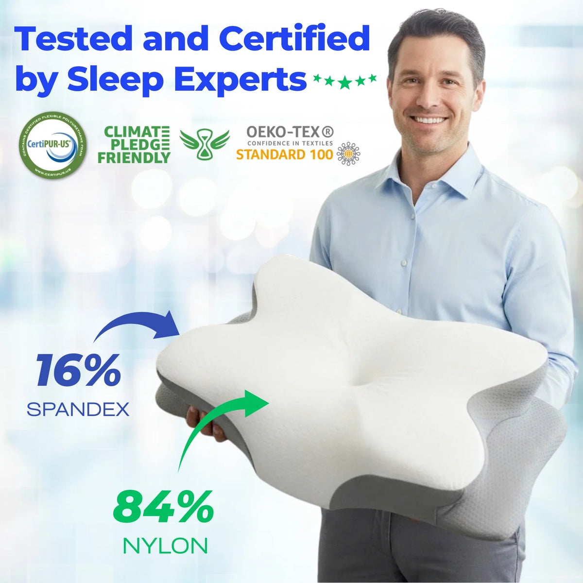 Goodinary® Ultra Cooling Contour Memory Foam Pillow 3