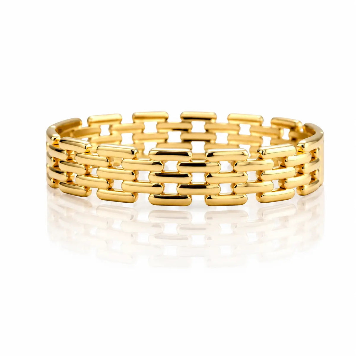 Grid Link Bracelet - 18K Gold Plated 0