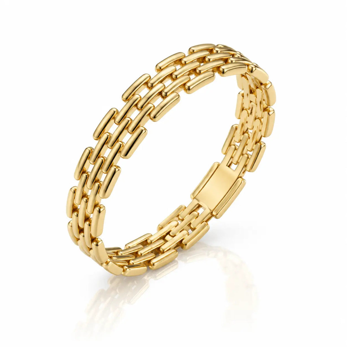 Grid Link Bracelet - 18K Gold Plated 3