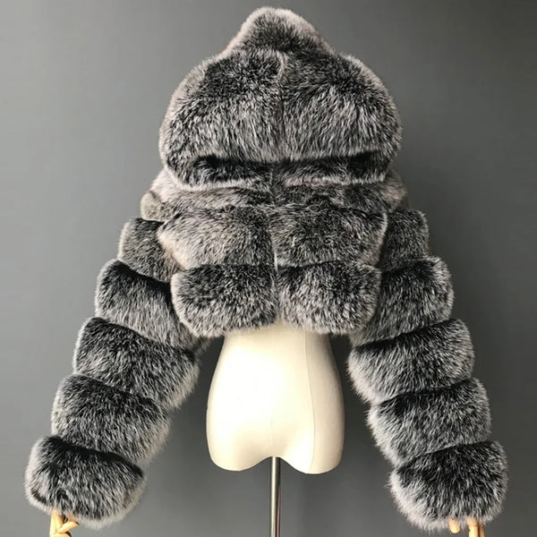 Luxe Cropped Faux Fur Jacket