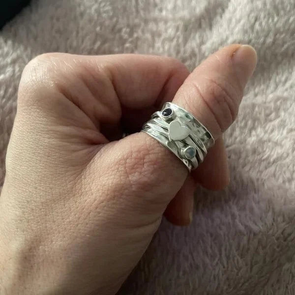 Handcrafted Heart-Spinning Ring 1