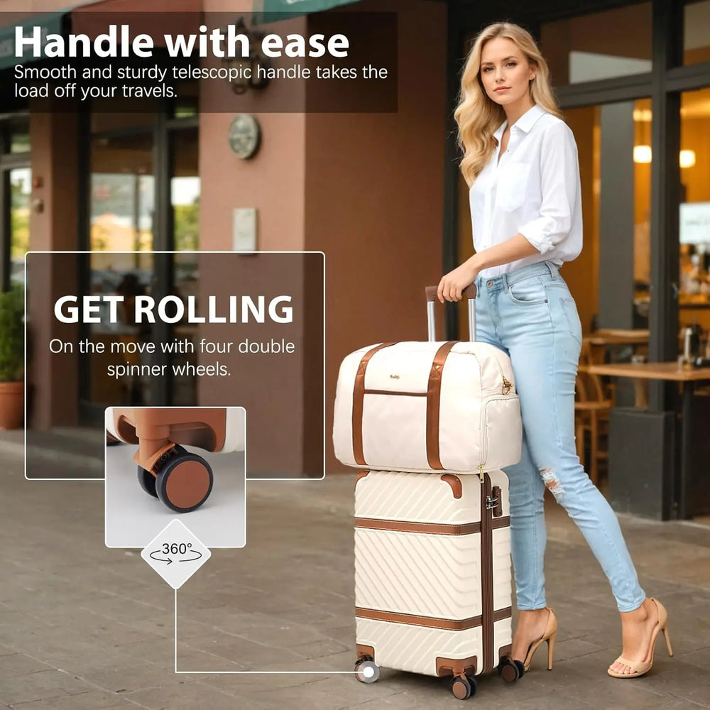 Hardshell Luggage Set | 3 Piece Suitcase Set with TSA Lock & Spinner Wheels | Durable Travel Solution for Family Adventures 1