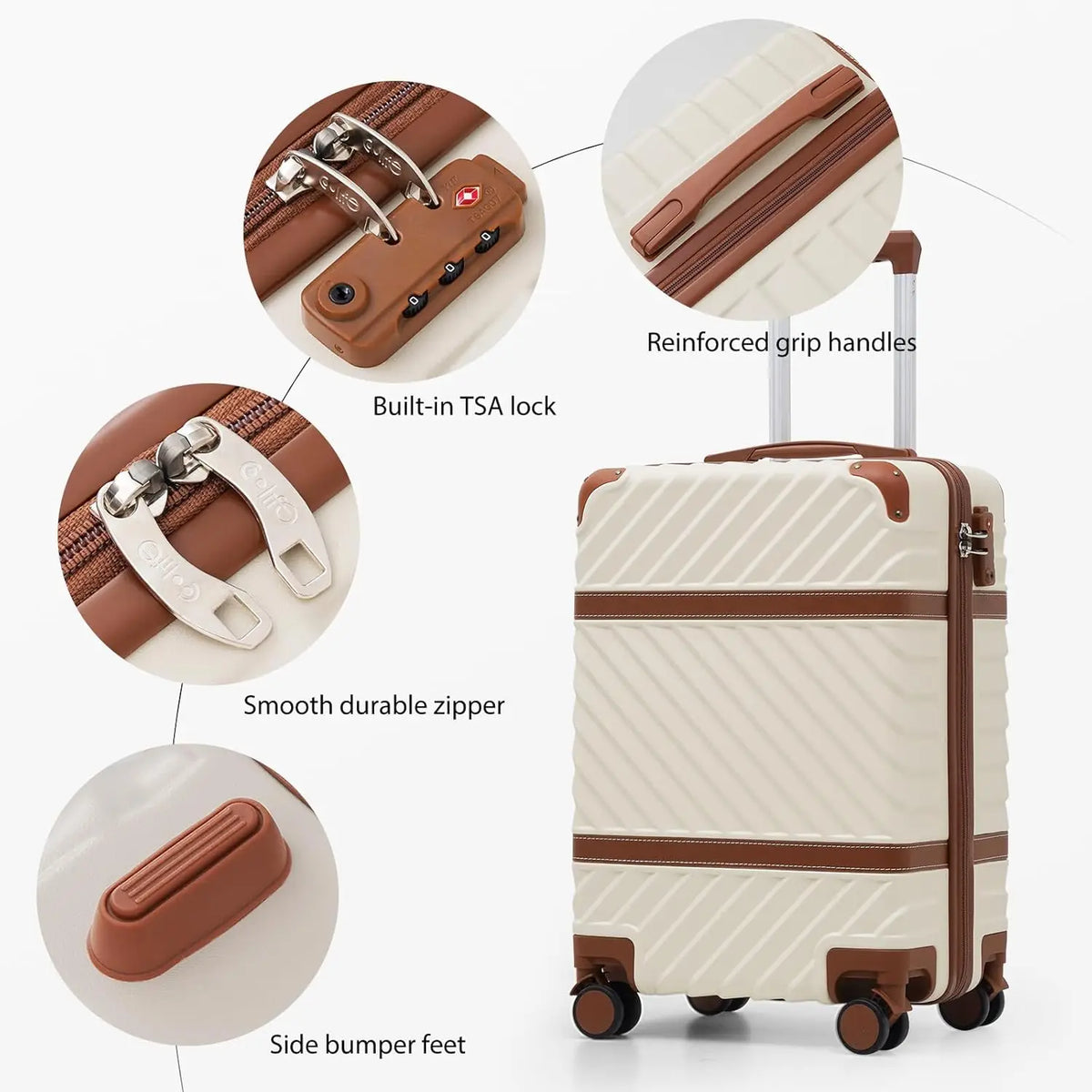Hardshell Luggage Set | 3 Piece Suitcase Set with TSA Lock & Spinner Wheels | Durable Travel Solution for Family Adventures 2