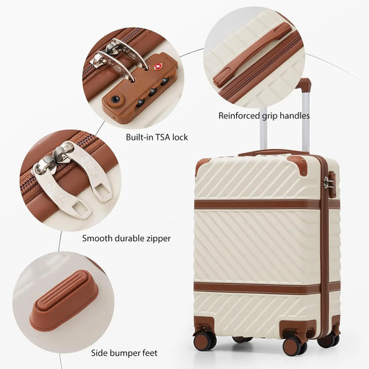 Hardshell Luggage Set | 3 Piece Suitcase Set with TSA Lock & Spinner Wheels | Durable Travel Solution for Family Adventures 2