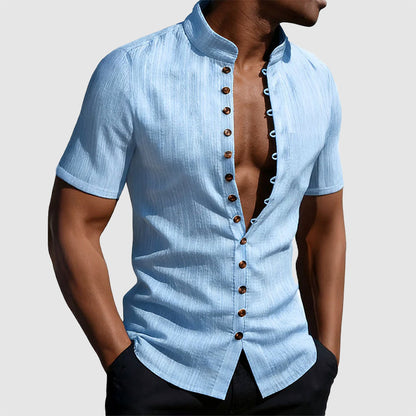Harry | Coastal Mandarin Shirt 1