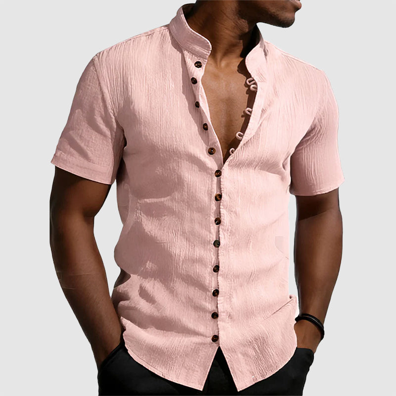 Harry | Coastal Mandarin Shirt 2