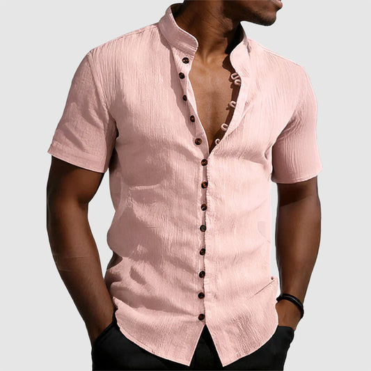 Harry | Coastal Mandarin Shirt 2