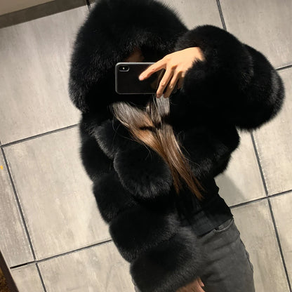 Luxe Cropped Faux Fur Jacket
