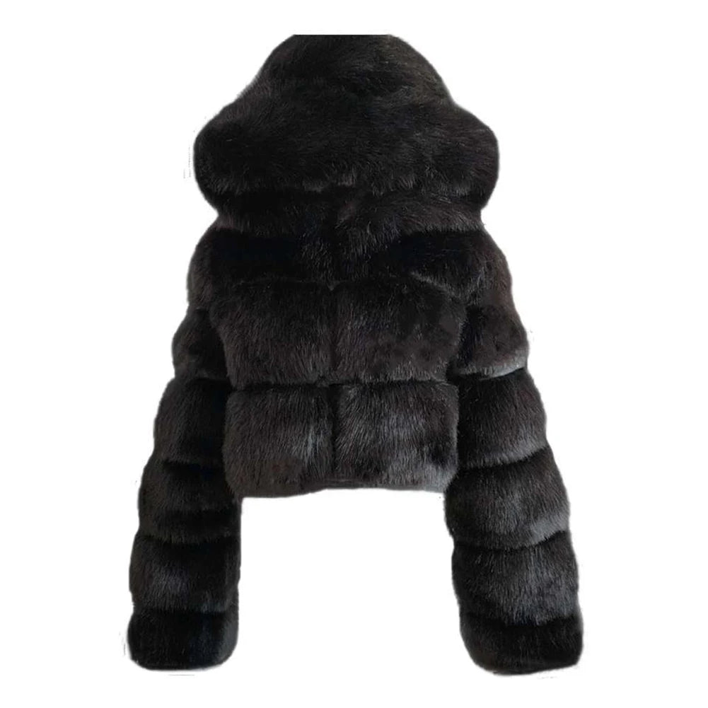 Luxe Cropped Faux Fur Jacket