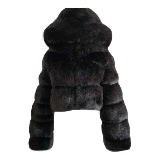 Luxe Cropped Faux Fur Jacket