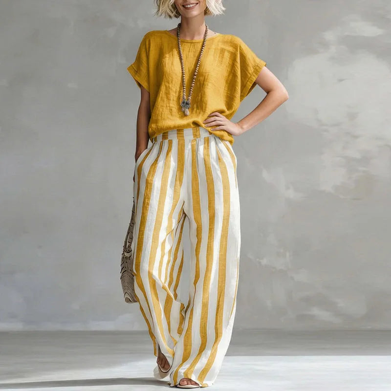Helen | High-Waisted Linen Set 0