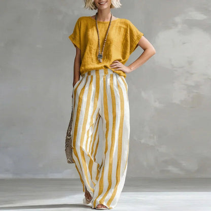 Helen | High-Waisted Linen Set 0